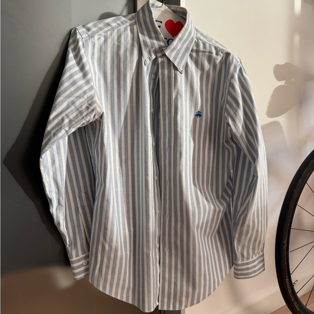 Brooks Brothers Light Blue and White Striped Shirt